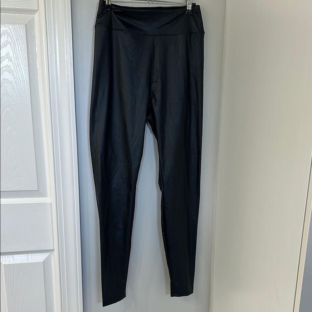 Aerie Black Leggings - faux leather